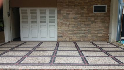 carport batu alam - carport rumah - batu alam