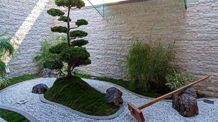 taman kering minimalis - taman sudut rumah - taman kecil